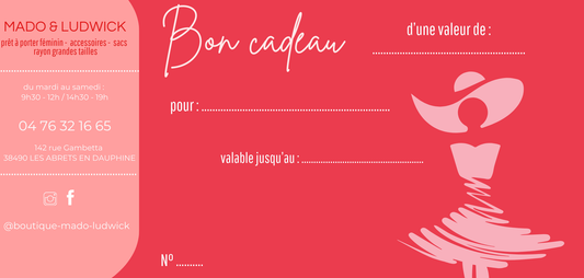 Cartes-Cadeaux Boutique Mado