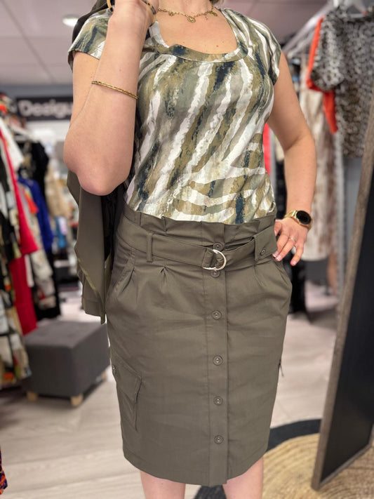 jupe cargo couleur "Amazonie"